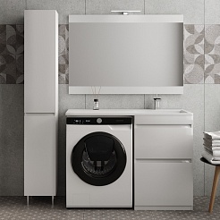 Style Line Мебель для ванной Даллас 115 Люкс R, белая PLUS – фотография-2